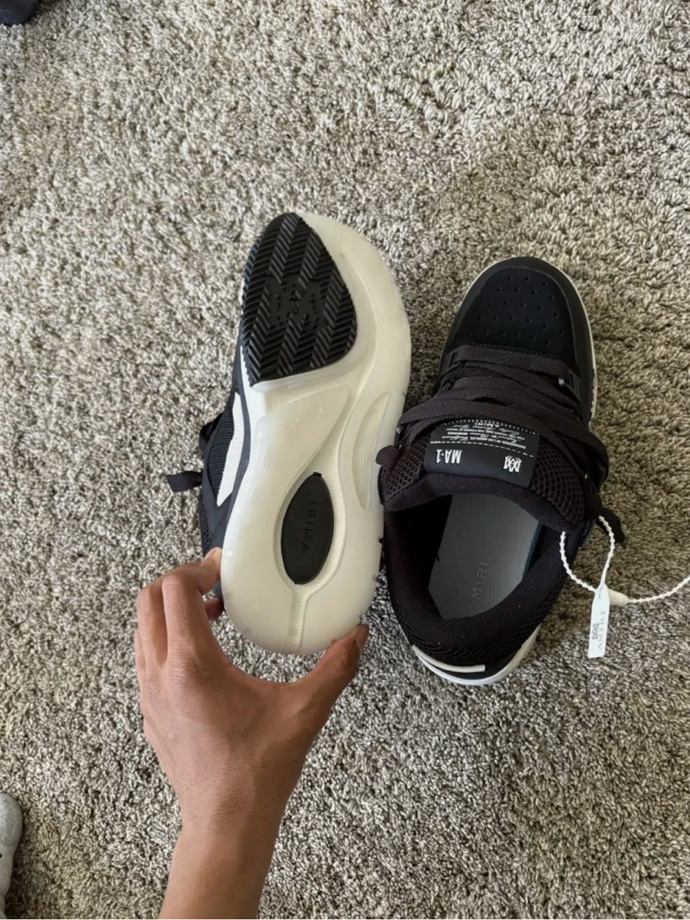 AMIRI Black and White MA-1 Low-Top Sneakers
